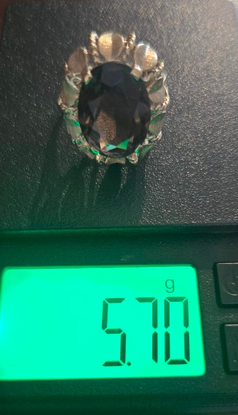 Une Bague Cocktail, sertie d'un grand Quartz Fumé en Or 14ct-photo-8