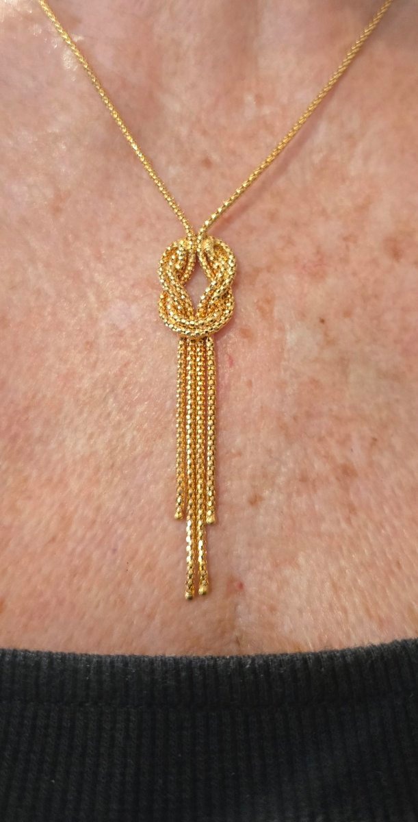 Chain/Collier Vintage en Or Jaune -photo-3