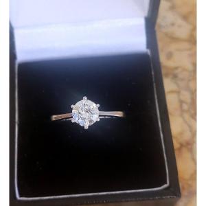 Diamant Solitaire Bague, Taille Brilliant, Plus 1ct