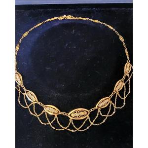 Belle Epoque Collier Feston En Or 18ct  