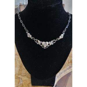 Art Nouveau Collier en Argent