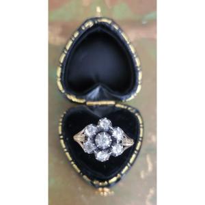 18ct Gold Ring, In Paillon, Set With Rock Crystals, Louis-phillipe  