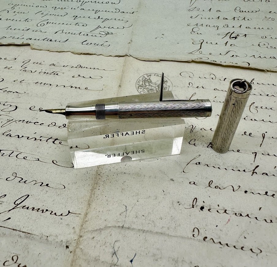 Stylo plume a pompe en argent "The Lucky"-photo-4