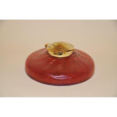 Inkwell Loetz From 1910 By Clay Glass Iridescent