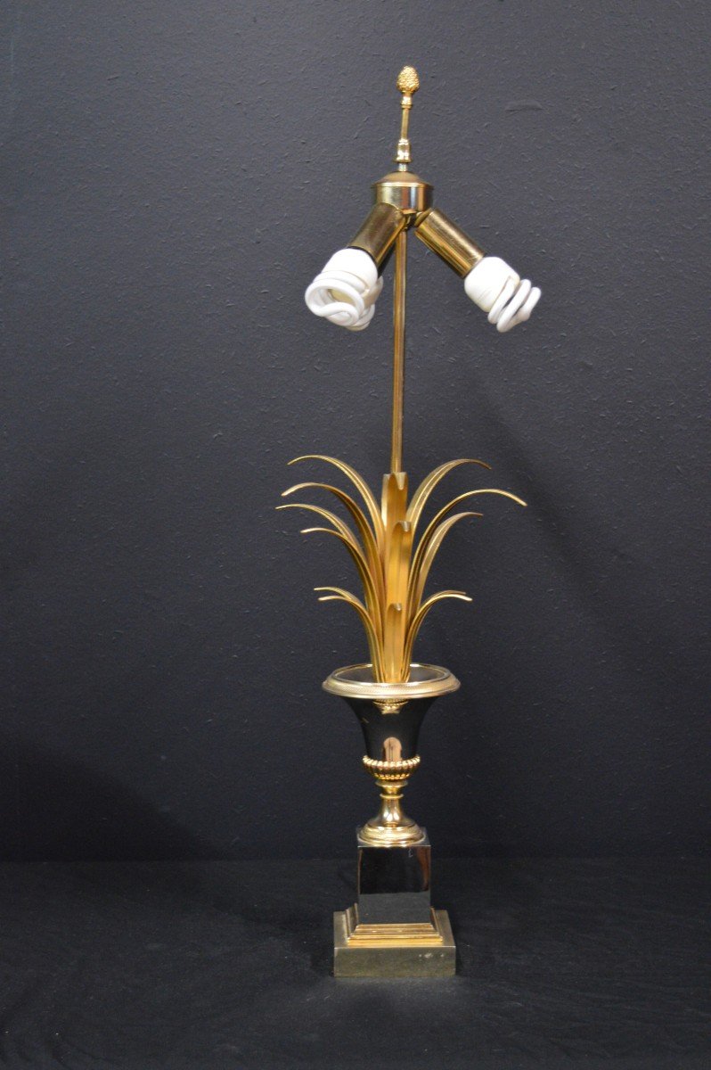 Lampe "vase roseaux",style Maison Charles , années 70-photo-3