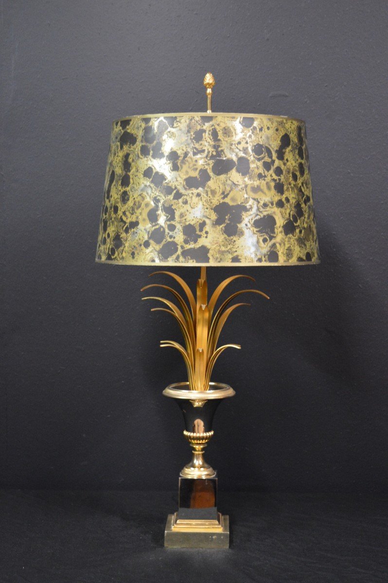 Lampe "vase roseaux",style Maison Charles , années 70-photo-1
