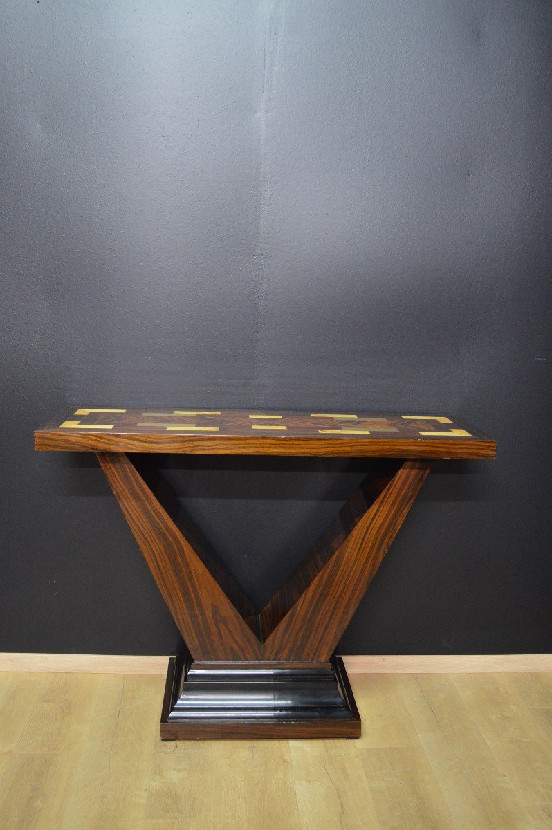 Art-deco Console In Rosewood-photo-4