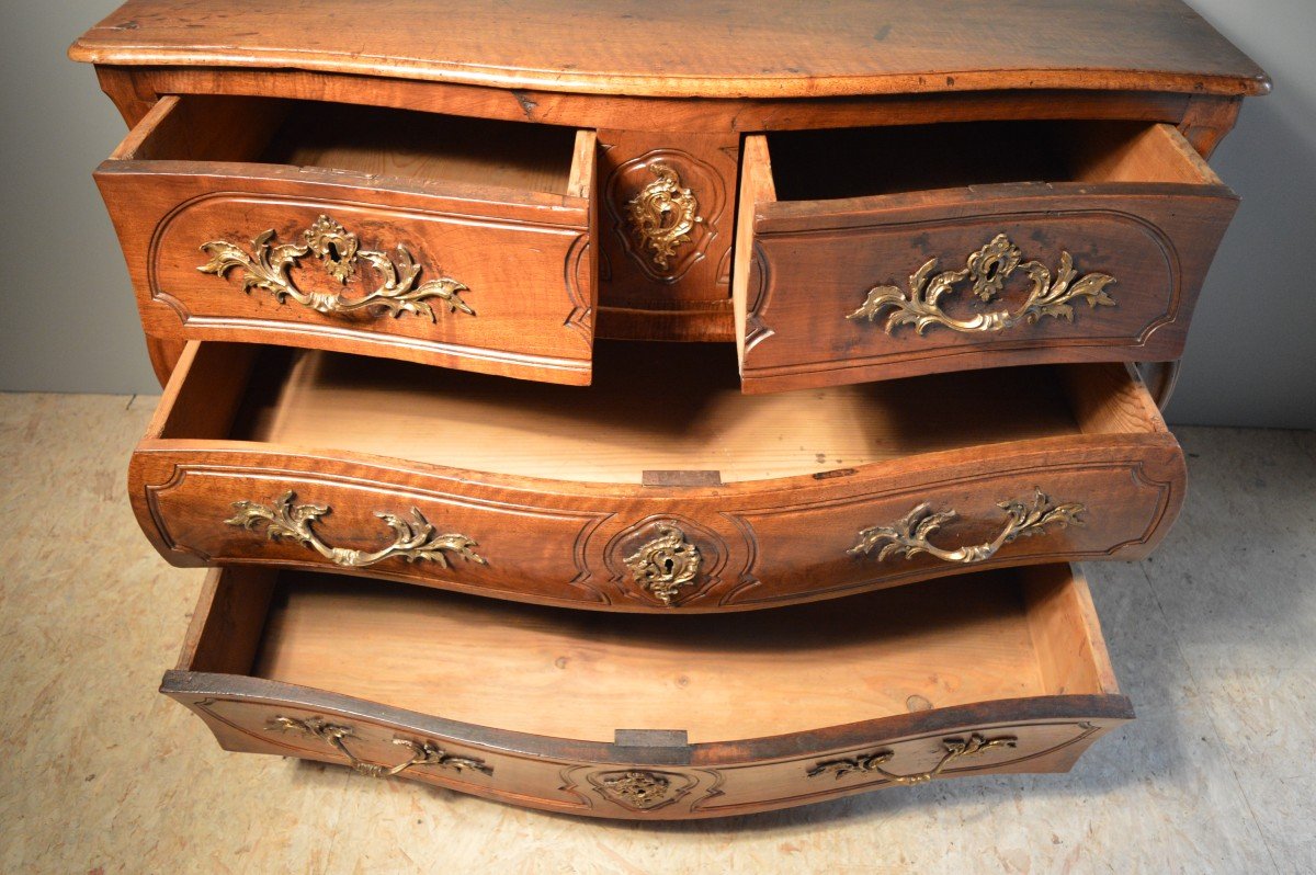 Tomb Commode In Walnut, 18th Century.-photo-4