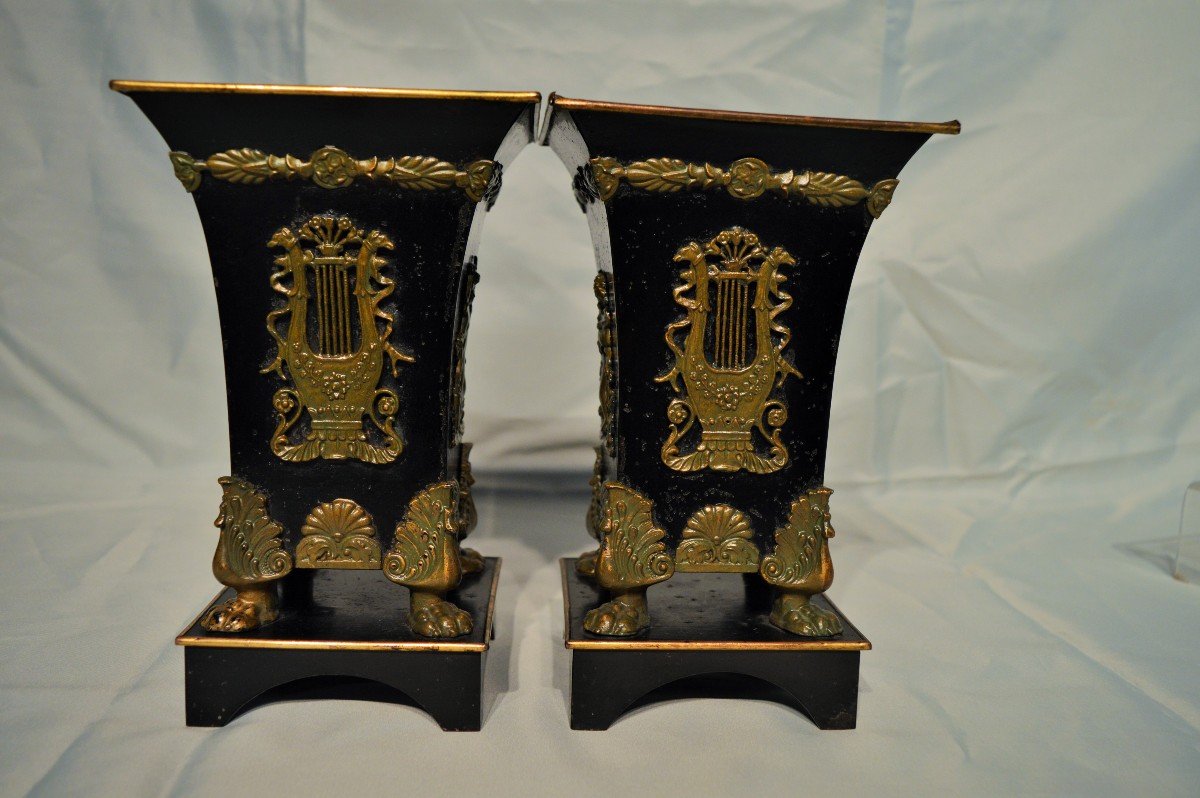 Pair Of Bouquetières, Early 19th Century.-photo-3