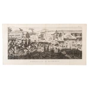 Ancienne Gravure De La Bataille De Marengo (14 Juin 1800)