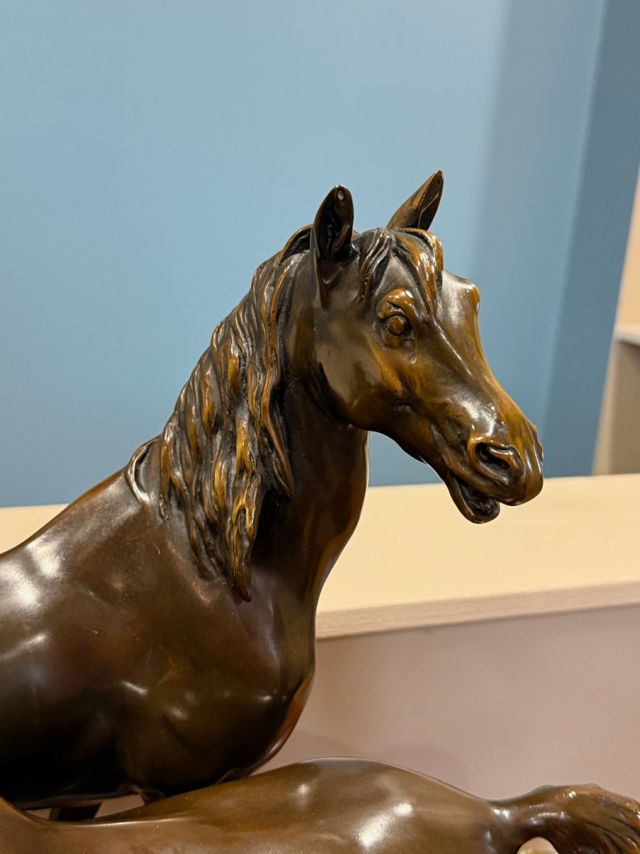 A.L. Barye et Ch. Valton - L'accolade des chevaux-photo-3