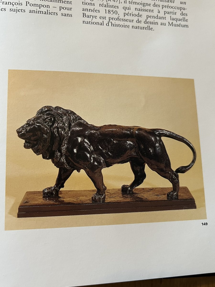 Antoine-Louis Barye - Lion marchant sur une terrasse - Sculpture en bronze XIXe siècle-photo-4