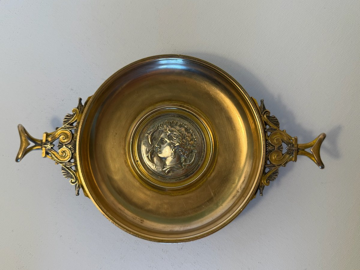 Pair Of Flat Bowls, 19th Century - F. Barbedienne Foundry -photo-4