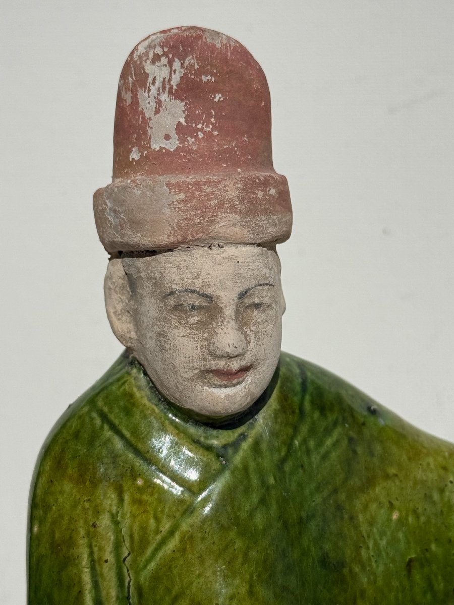 Chine, dynastie Ming (1368 - 1644) - Ensemble en terre cuite glaçurée polychrome-photo-2