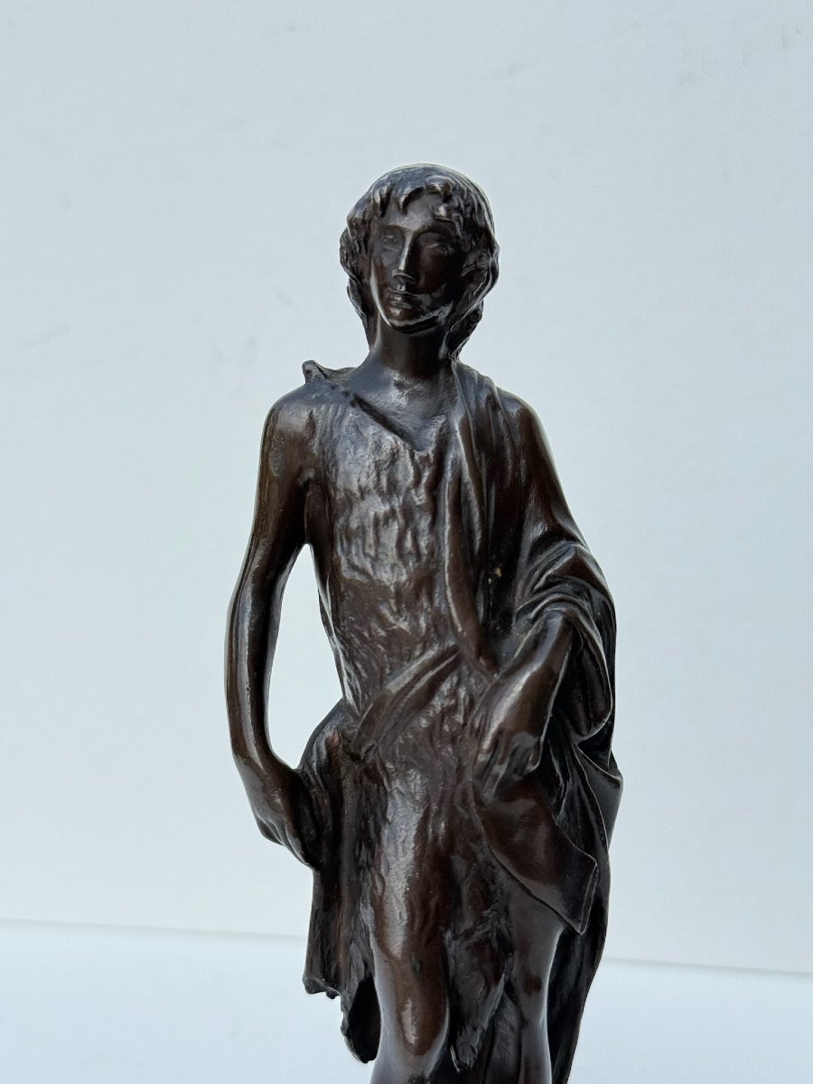 Saint Jean-Baptiste, Sculpture en bronze, Réduction mécanique de Colas XIXe -photo-2