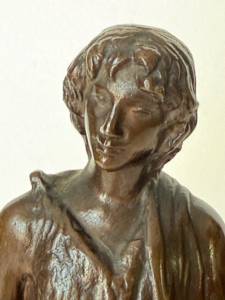 Saint Jean-Baptiste, Sculpture en bronze, Réduction mécanique de Colas XIXe 