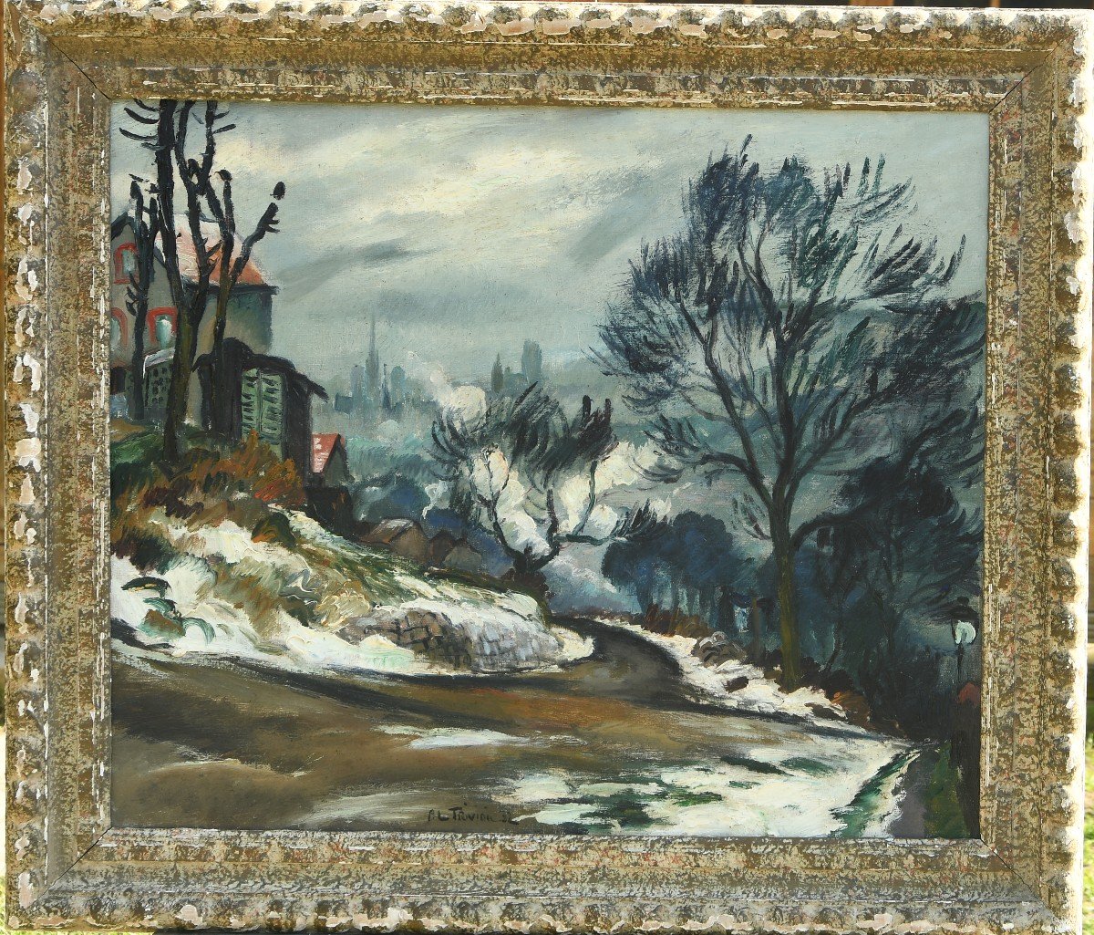 Landscape Painting Oil On Canvas From Le Trividic 1898-1960
