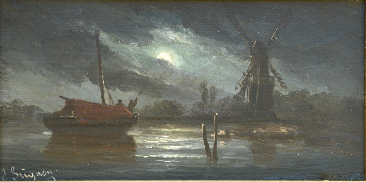 Marine Painting XIX Oil On Canvas By Paul Seignon 1820-1890-photo-4