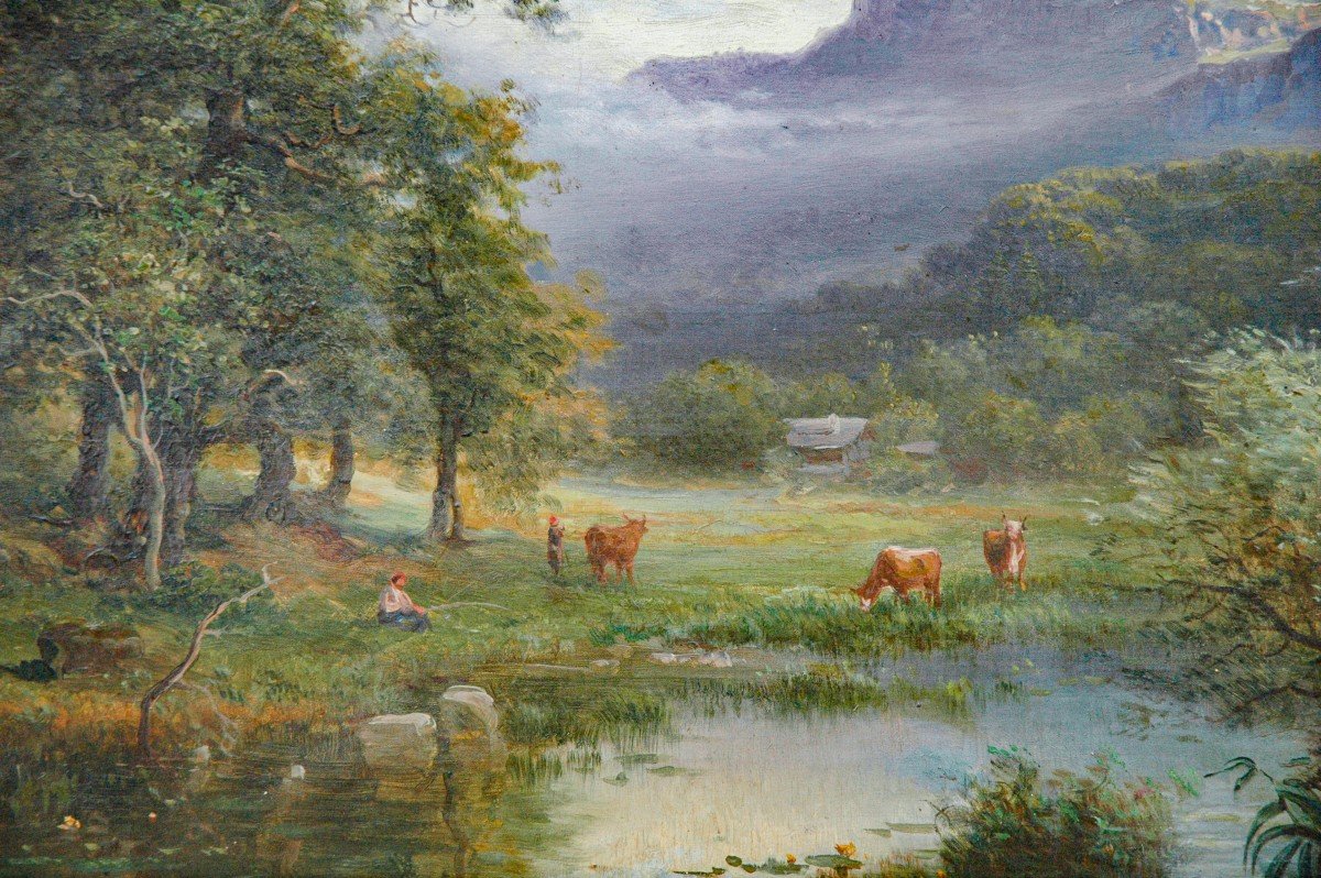Table XIX Landscape Oil On Canvas By Hugard-photo-5