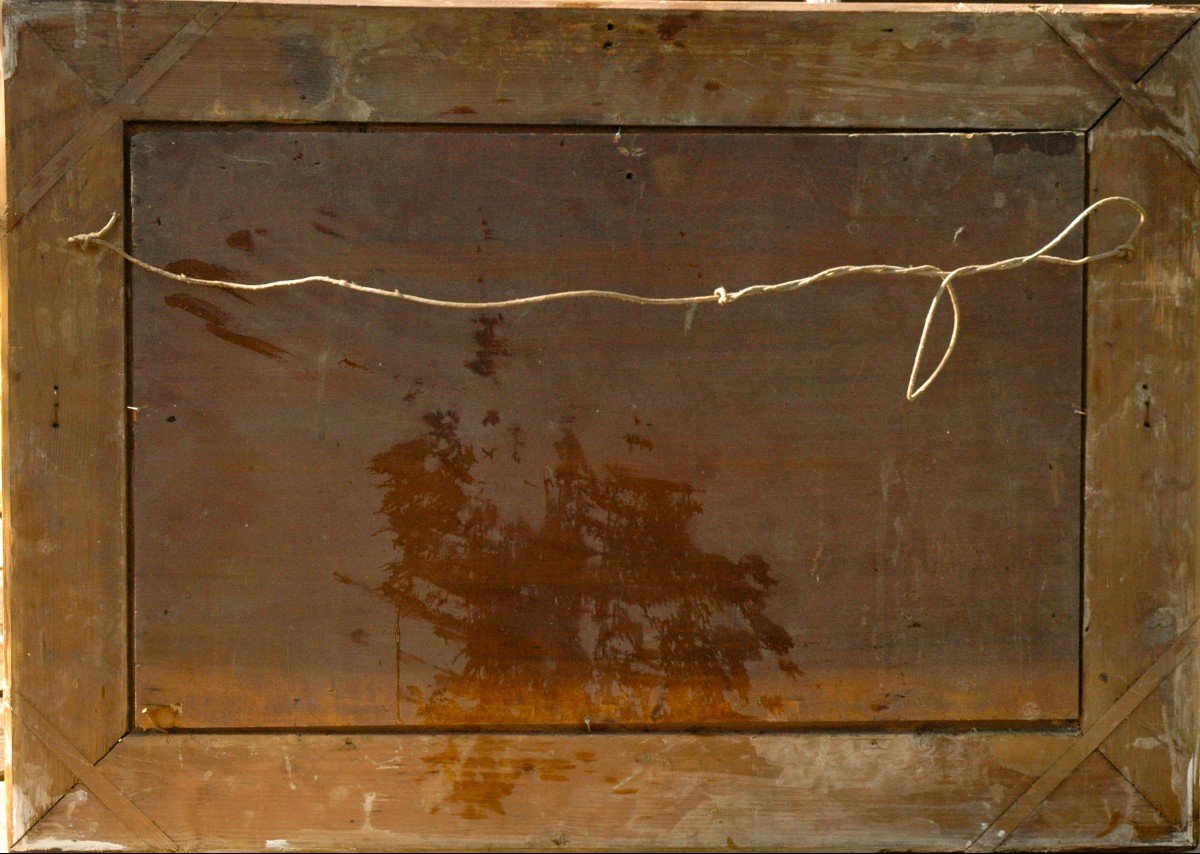 Tableau XIX Paysage Huile Sur Toile De Henri Jacques Delpy-photo-1