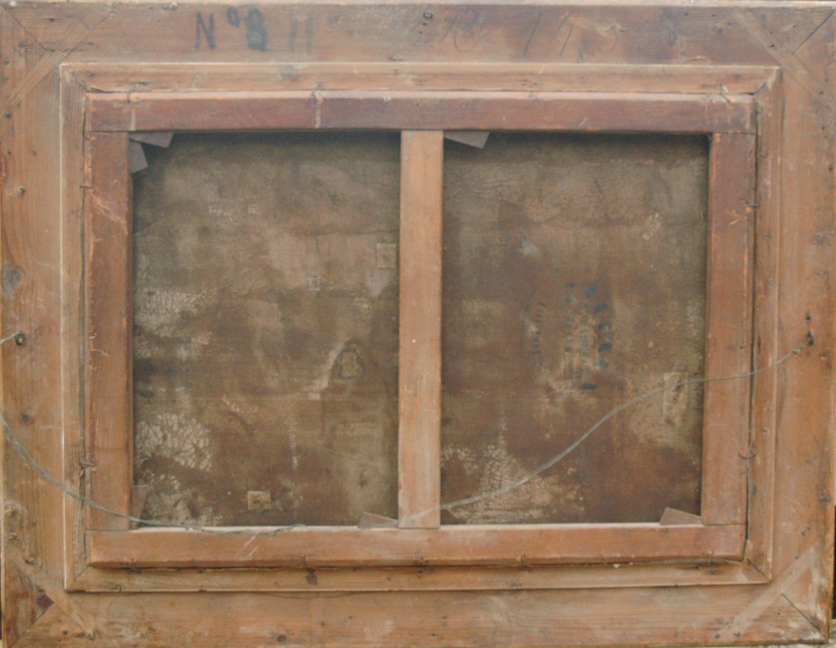 Tableau XIX Paysage Huile Sur Toile De Lucien Mengaud-photo-1
