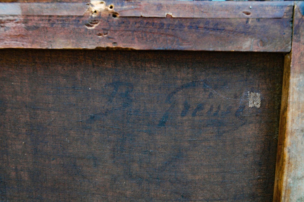 Tableau XIX Paysage Huile Sur Toile Signé B.grenié-photo-1