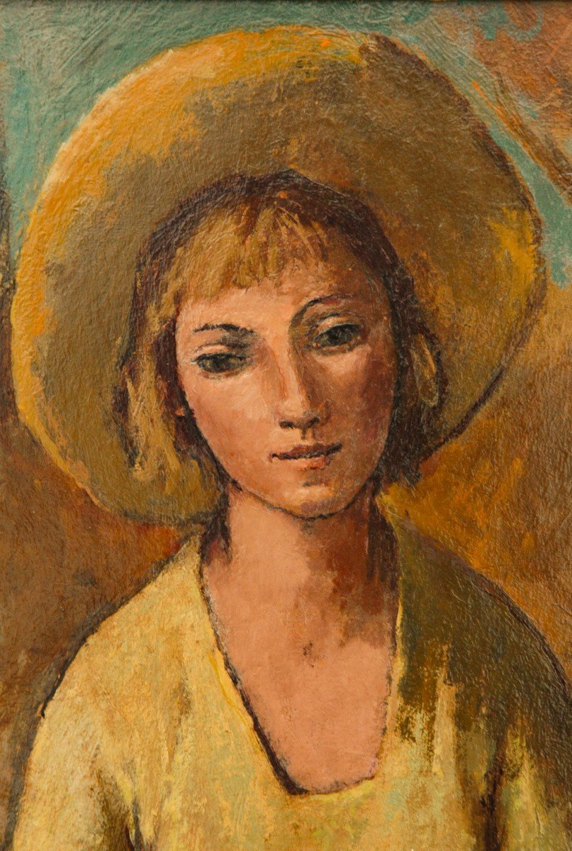 Tableau XX Portrait Signé Janebé-photo-3