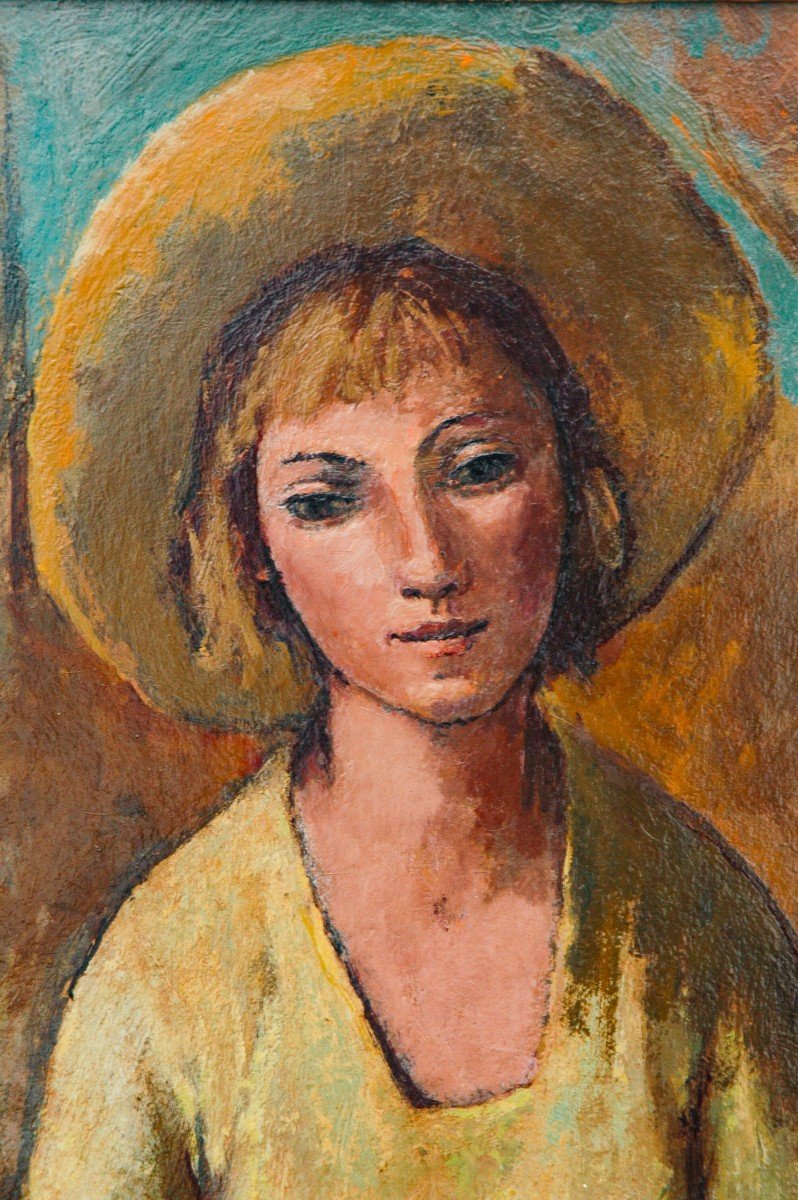 Tableau XX Portrait Signé Janebé-photo-2