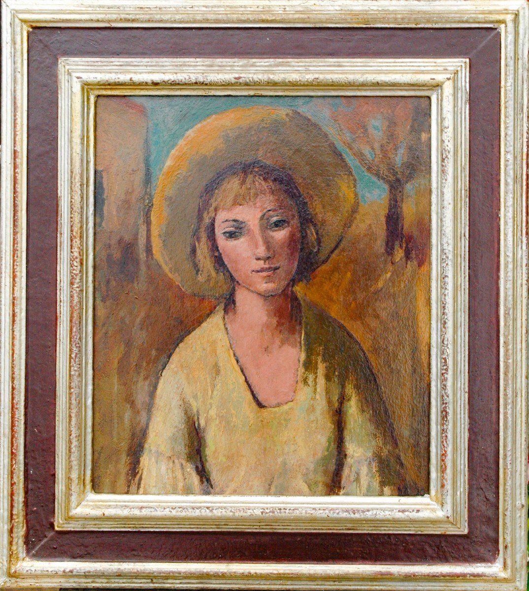 Tableau XX Portrait Signé Janebé