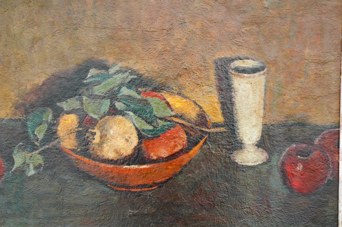 Tableau XX Nature Morte Signé Janebé-photo-3