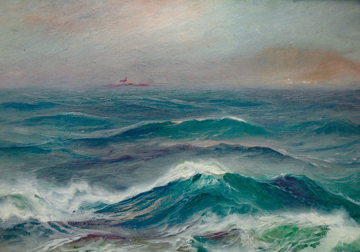 Jean-louis Paguenaud 1876-1952 Off Sicily-photo-4