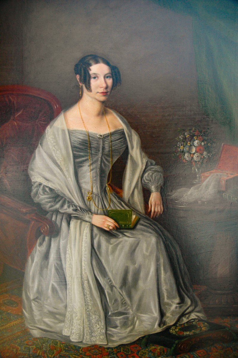 Samuel Laurence 1812-1884 Portrait Of Sarah Coleridge-photo-3