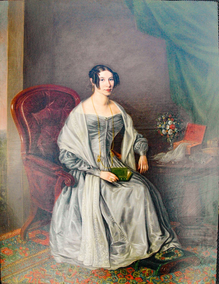 Samuel Laurence 1812-1884 Portrait Of Sarah Coleridge