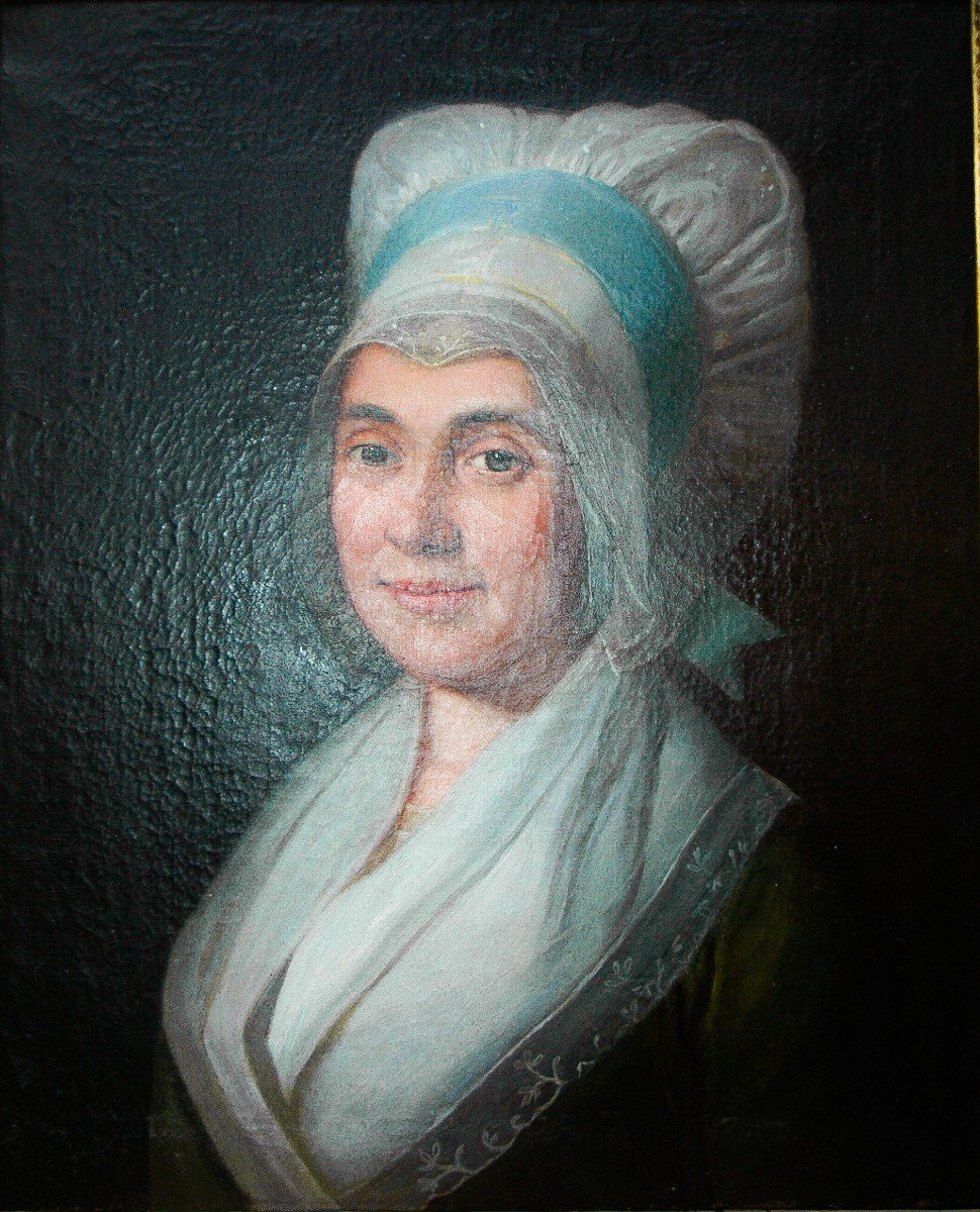 Portrait Femme XVIIIème élégante à La Coiffe-photo-4