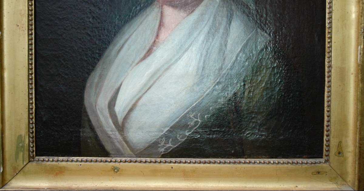 Portrait Femme XVIIIème élégante à La Coiffe-photo-3