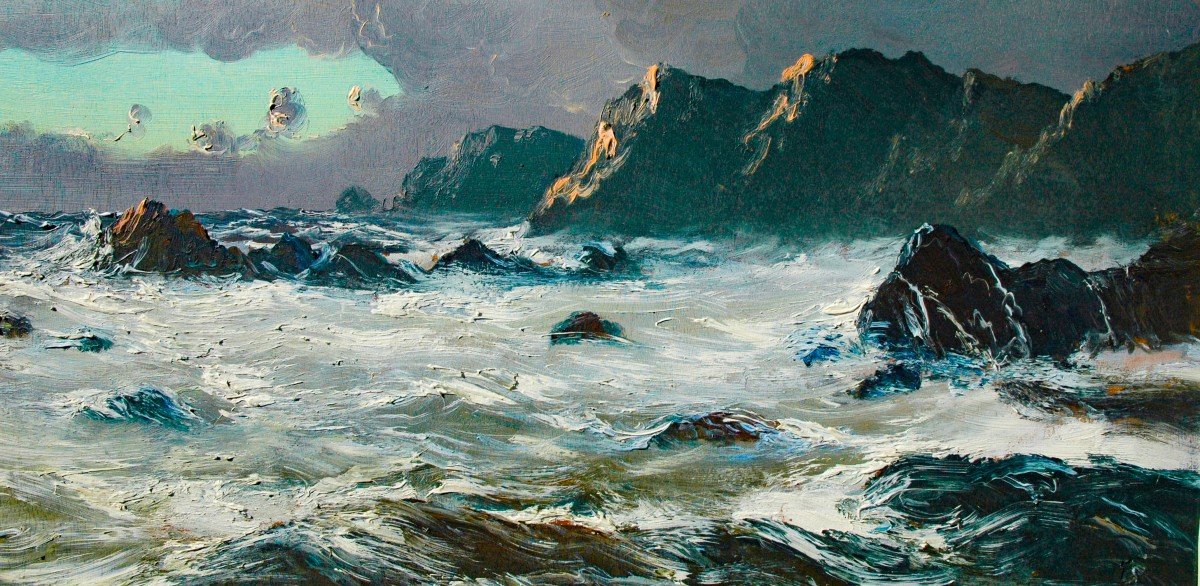Tableau Marine Signé  Faget-germain XIX Huile Sur Isorel -photo-6