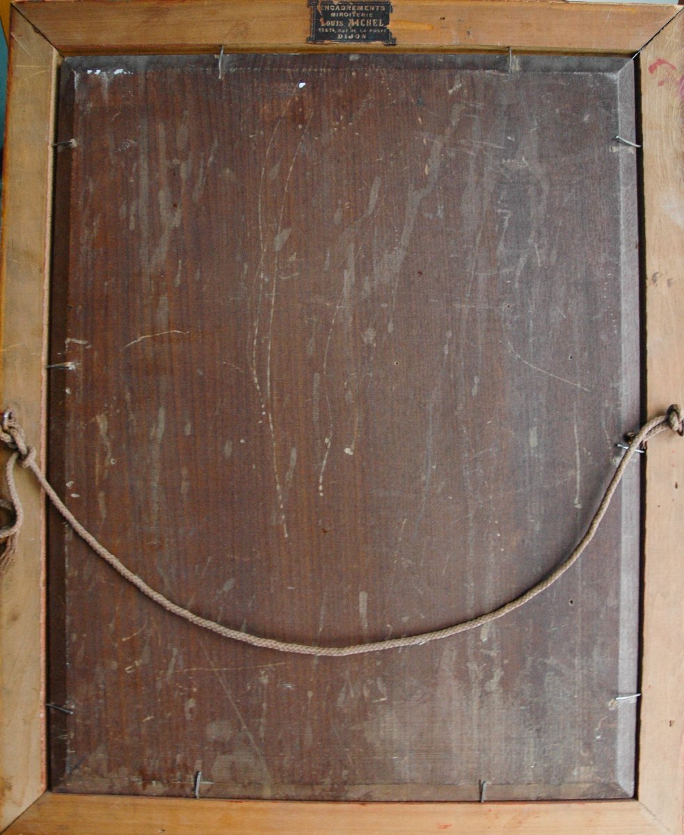 19th Century Painting, Oil On Canvas, Nude Woman Bather, Signed Louis Gaillac-photo-1