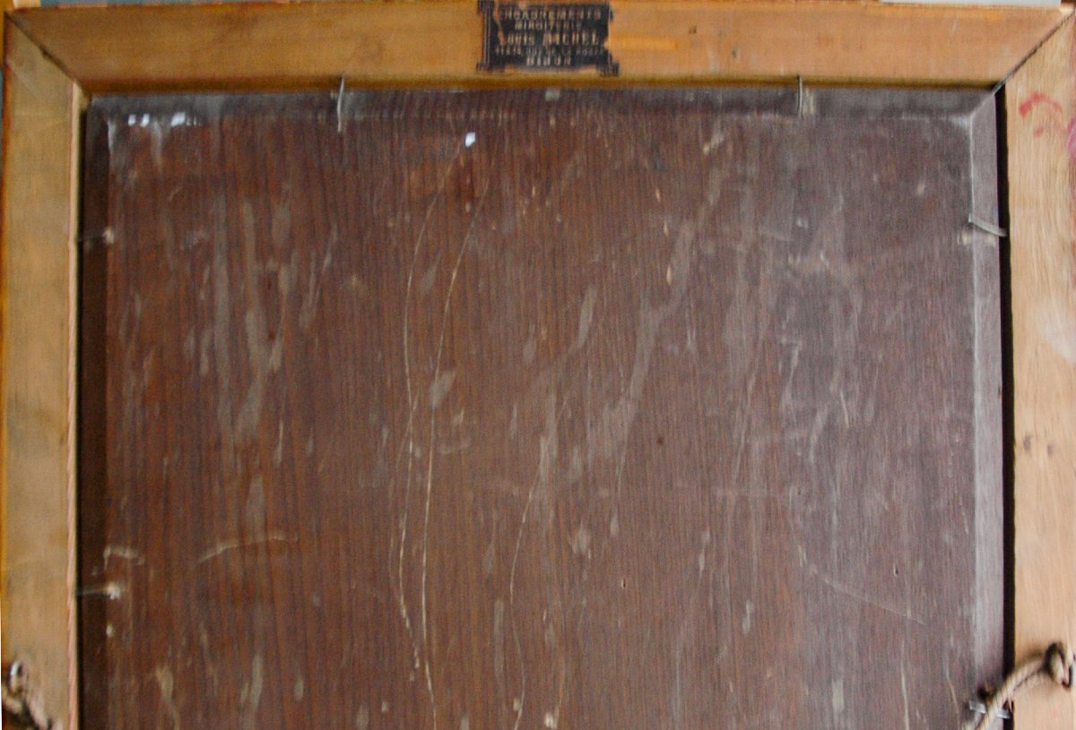 19th Century Painting, Oil On Canvas, Nude Woman Bather, Signed Louis Gaillac-photo-2