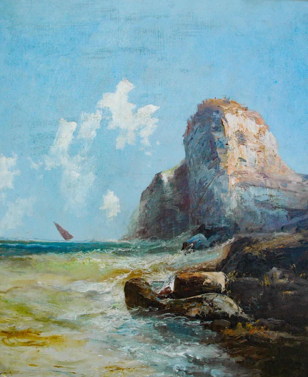 Tableau XIX HST Marine signé Emile GODCHAUX-photo-3