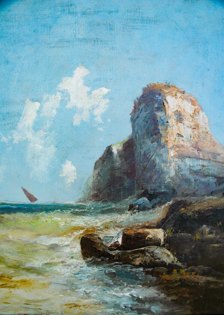 Tableau XIX HST Marine signé Emile GODCHAUX-photo-3