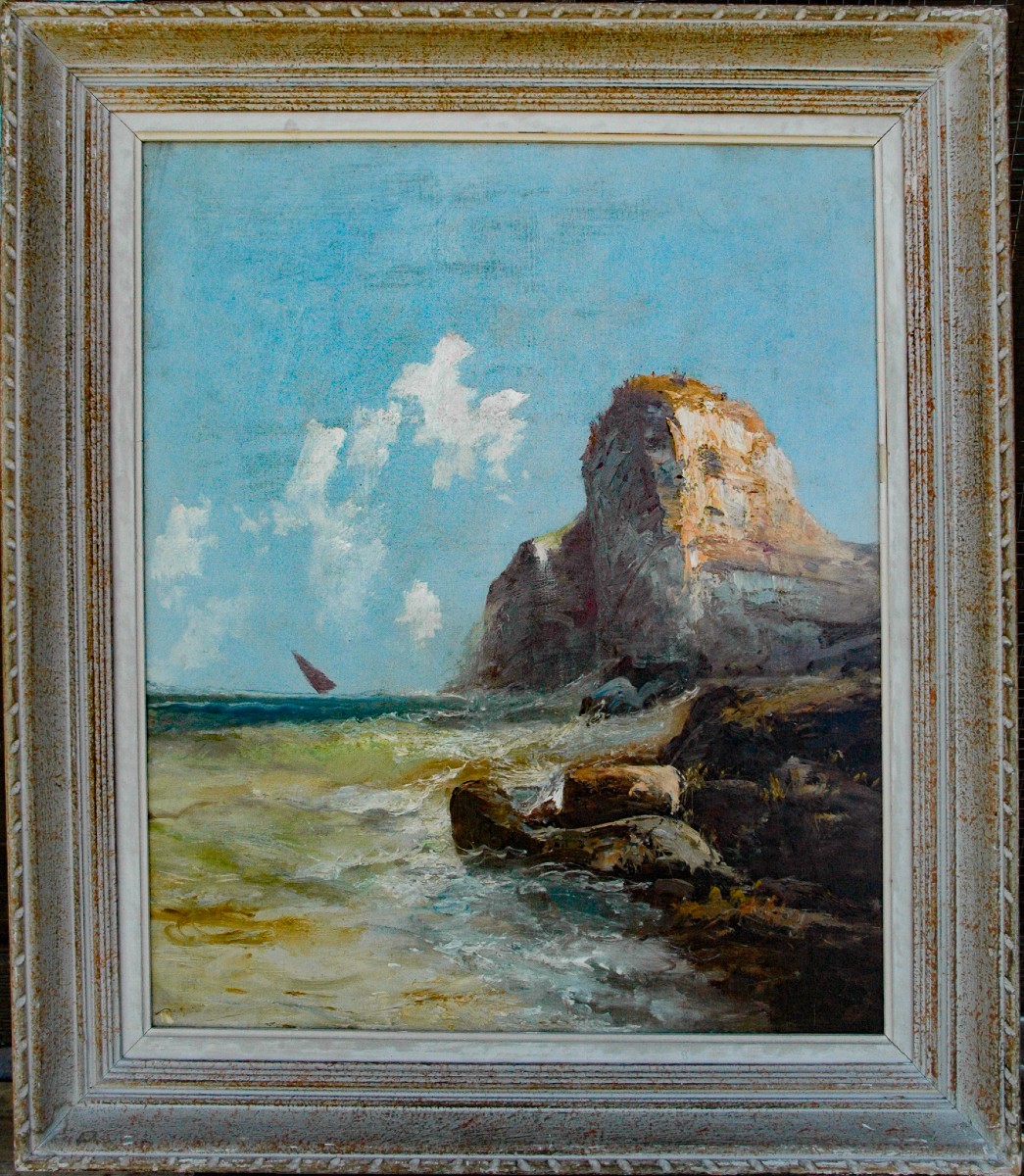 Tableau XIX HST Marine signé Emile GODCHAUX