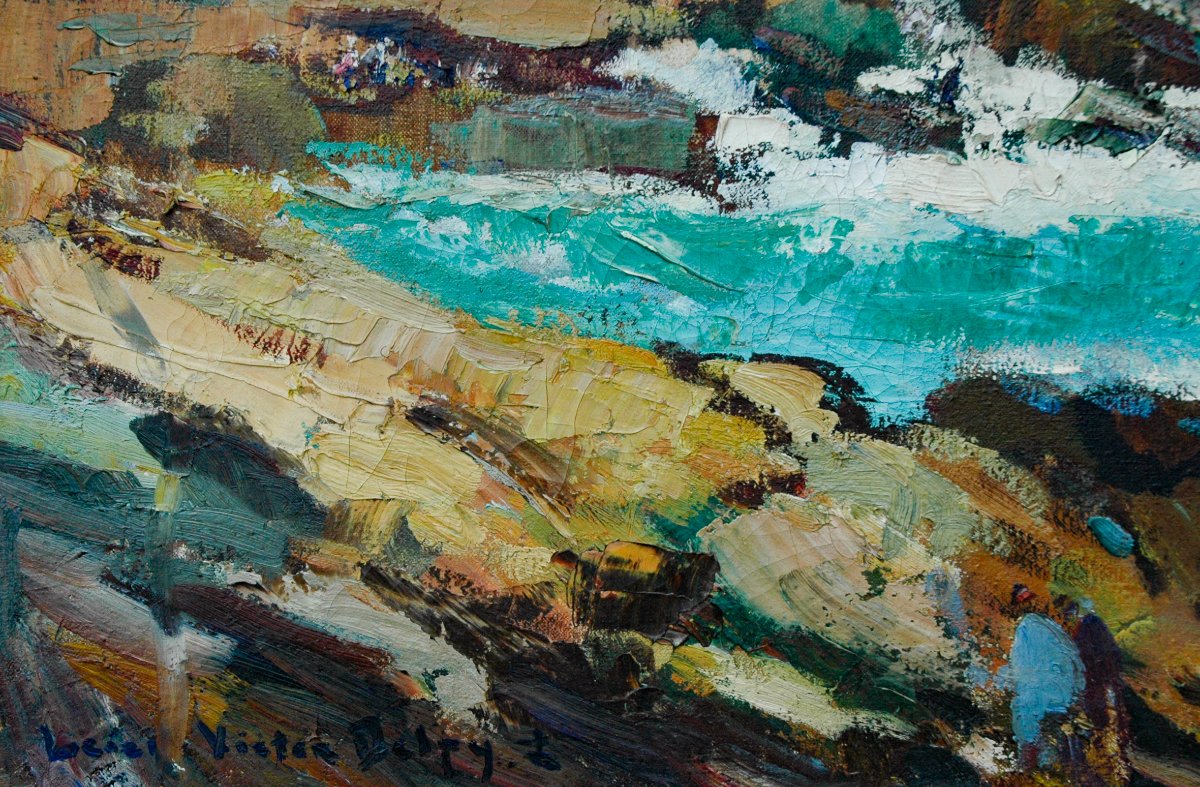 Plate XIX: Oil On Canvas, Seascape, Signed By Lucien-victor Delpy-photo-2