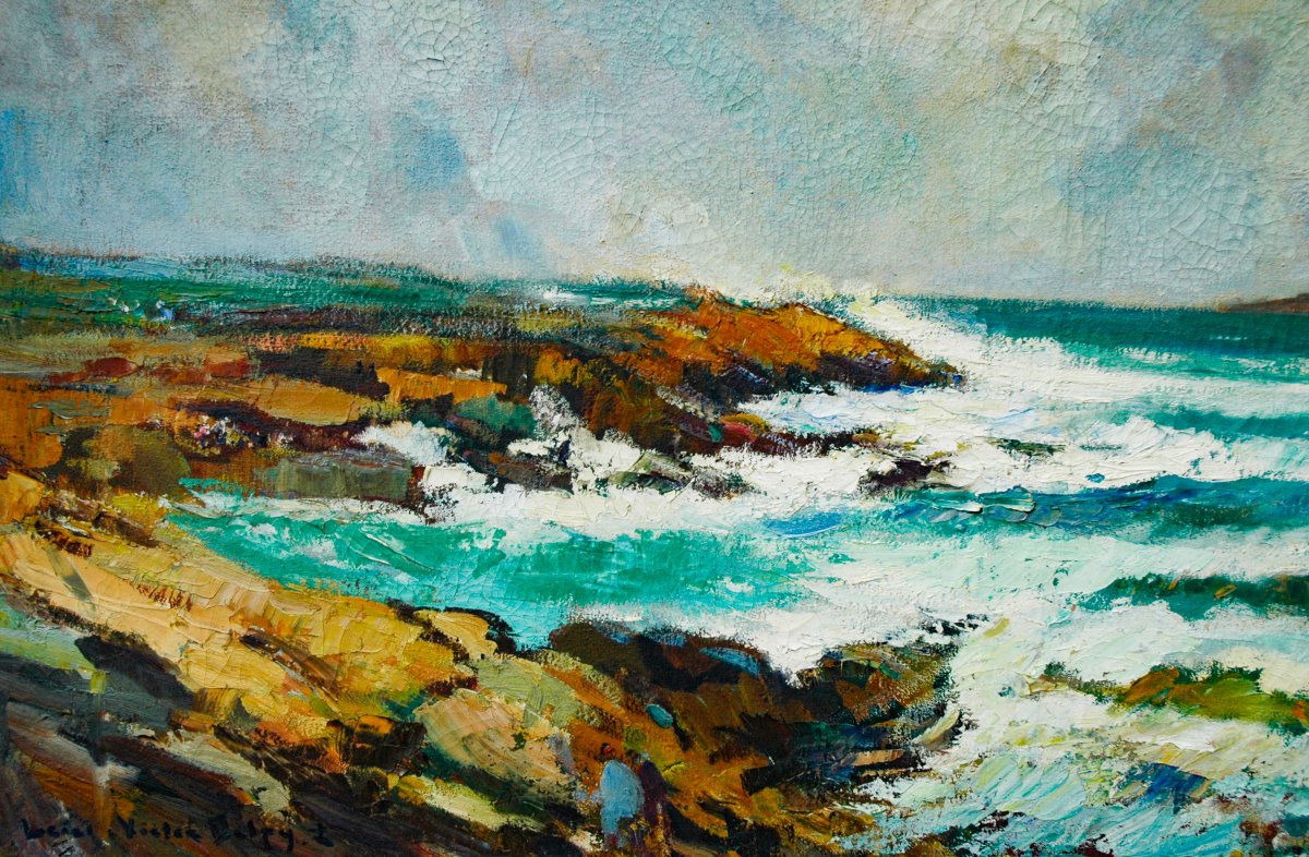 Plate XIX: Oil On Canvas, Seascape, Signed By Lucien-victor Delpy-photo-4