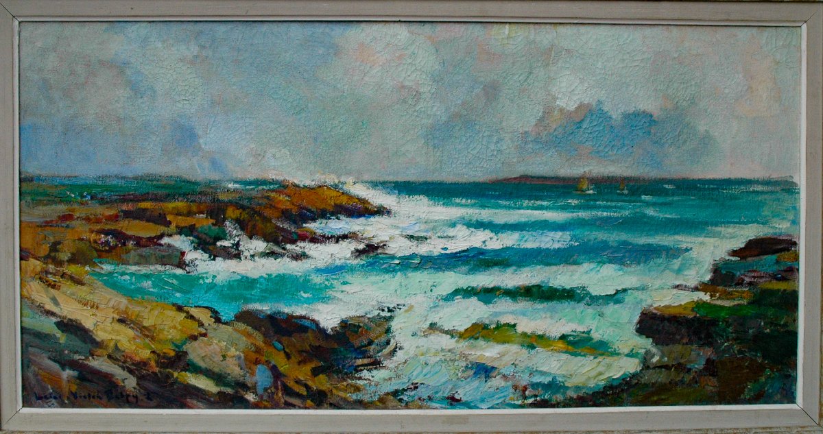 Plate XIX: Oil On Canvas, Seascape, Signed By Lucien-victor Delpy-photo-5
