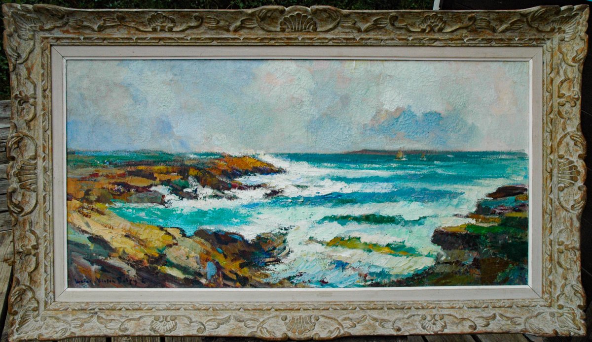 Plate XIX: Oil On Canvas, Seascape, Signed By Lucien-victor Delpy-photo-7
