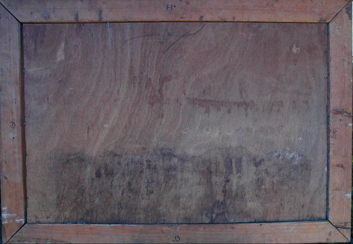 Painting XIX, Oil On Wood Panel, *lively Waves With A Flock Of Seagulls*, Signed Paguenaud-photo-6