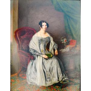 Samuel Laurence 1812-1884 Portrait De Sarah Coleridge