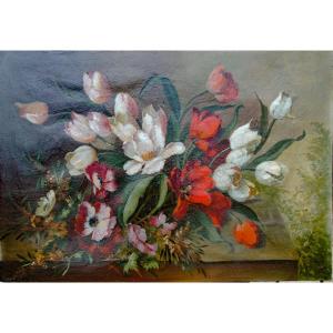 Table XIX Hst Still Life Flowers 