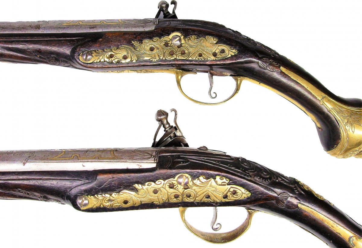 Pair Of Turkish Guns Duel Of The 18th Century-photo-3