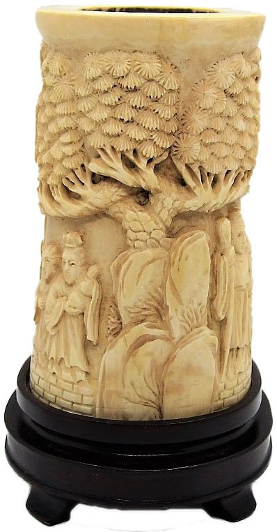 Chinese Ivory Container For Brushes-photo-2